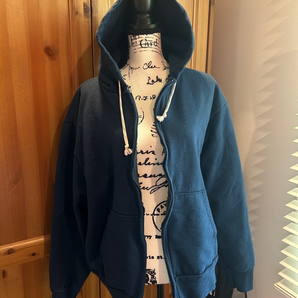 Navy Blue Thermal Hoodie - Men’s/Women’s/Unisex